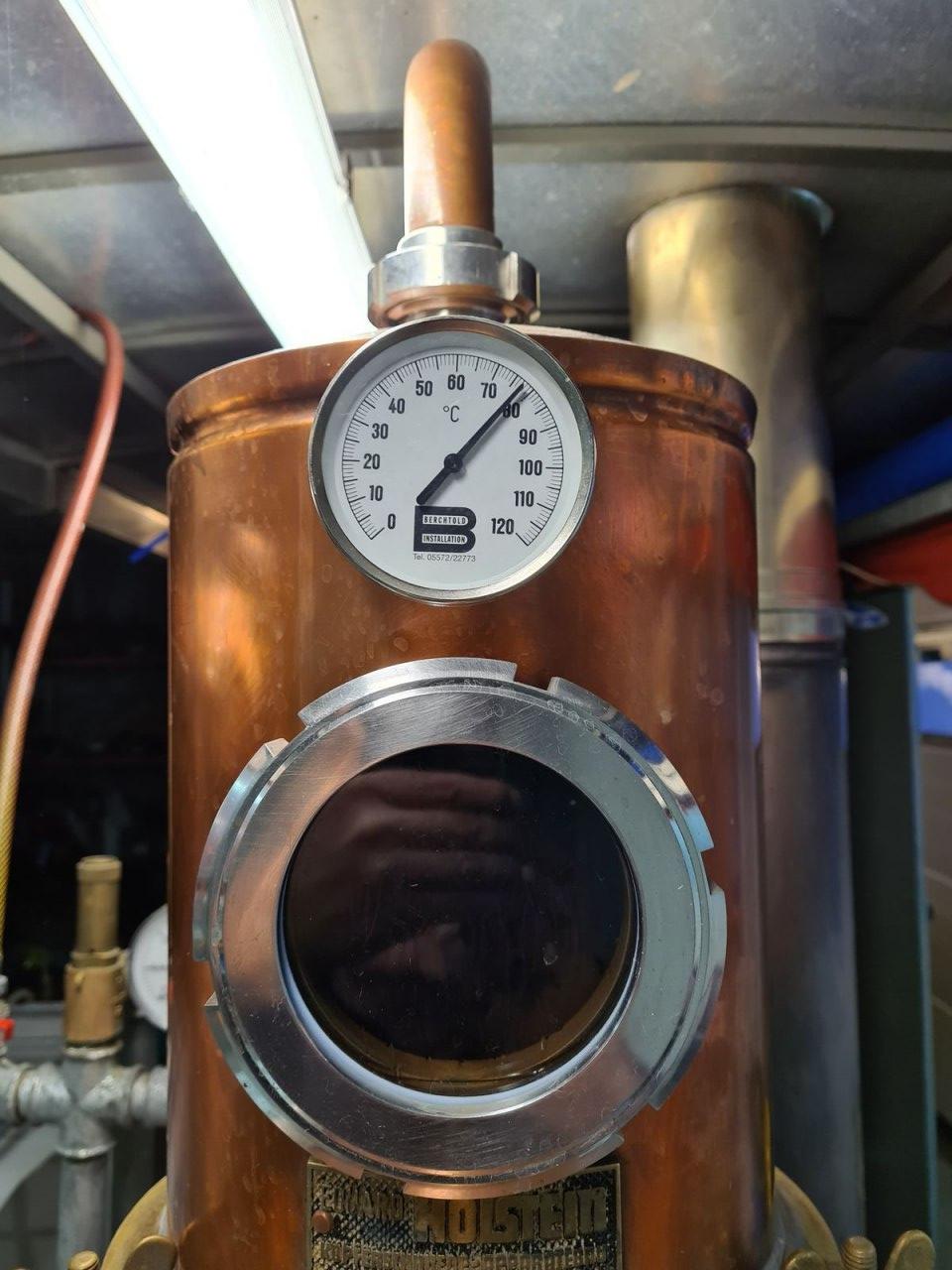 Kupferthermometer der Brennerei